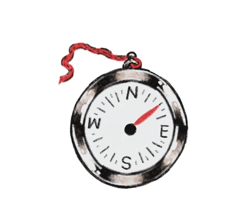 Compass detail from Journey to the Mountaintop comic