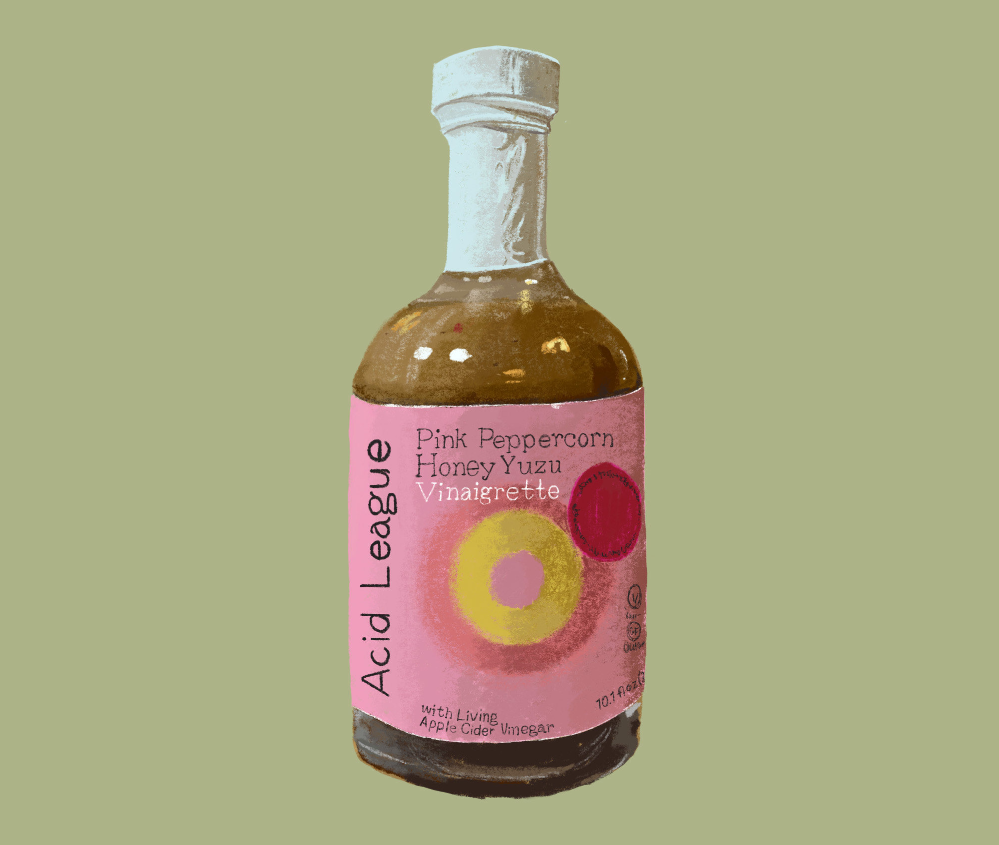 Acid League Vinaigrette illustration for Good Eggs Zine