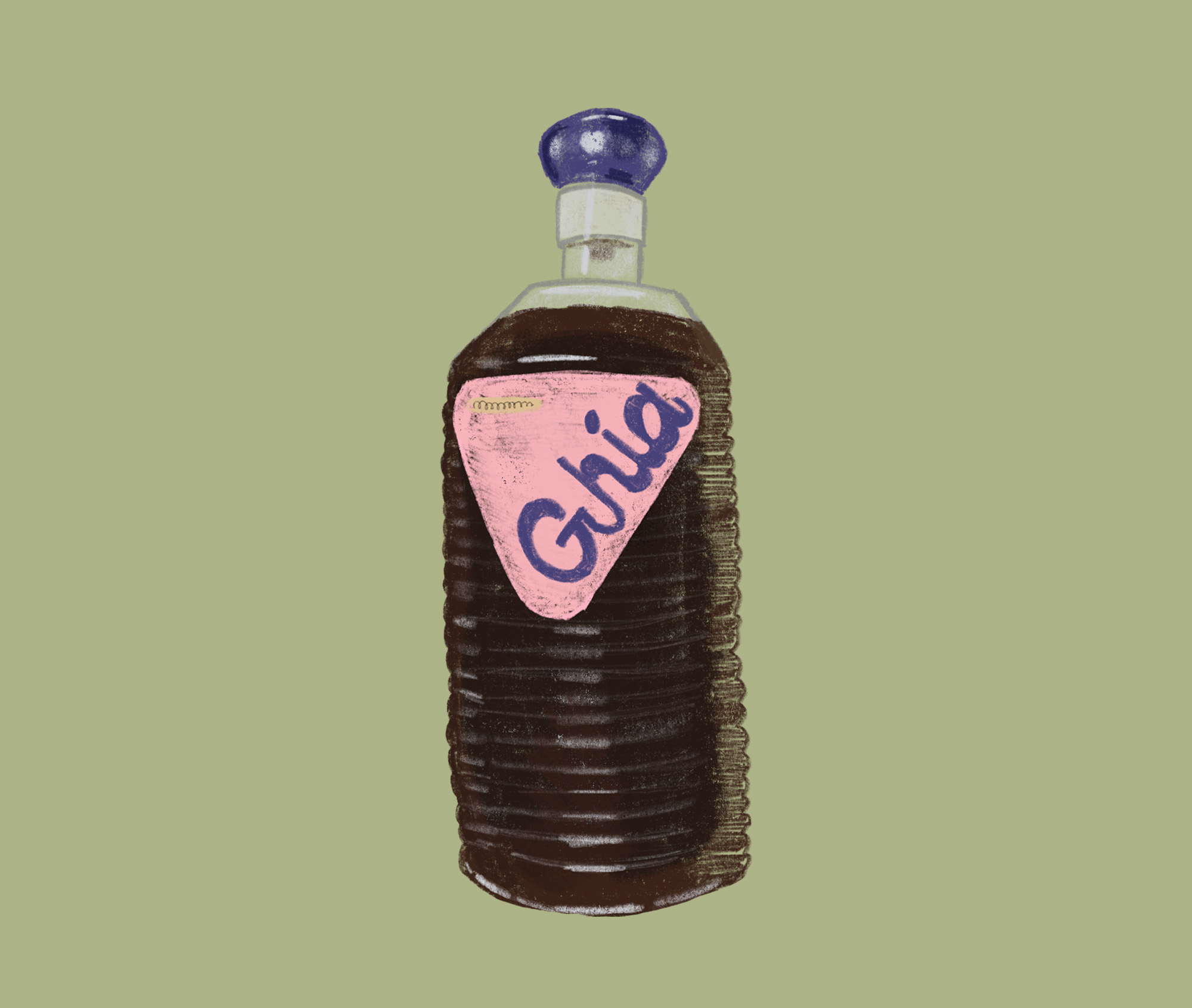 Ghia non-alcoholic aperitif illustration for Good Eggs Zine