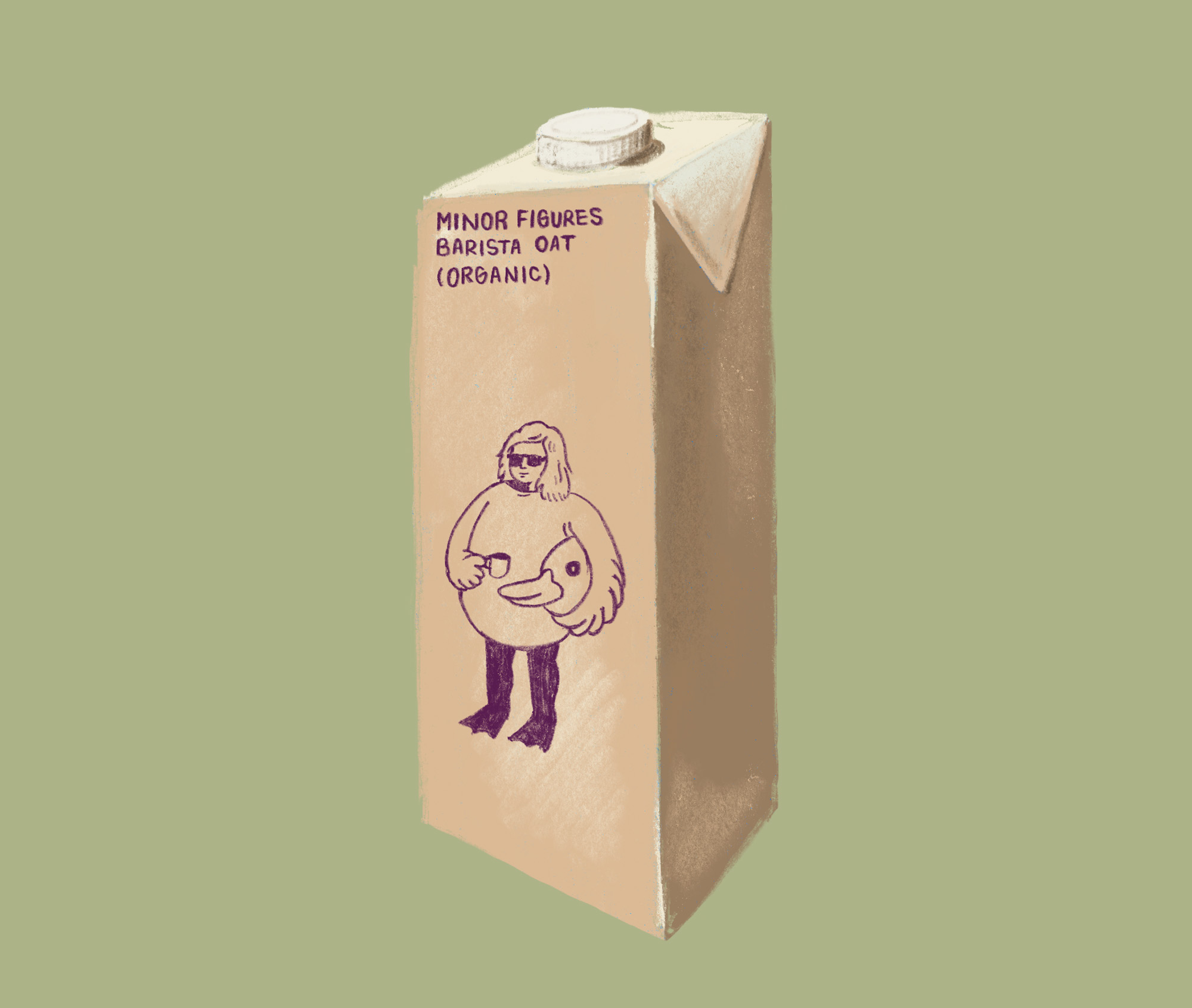 Minor Figures oat milk illustration for Good Eggs Zine